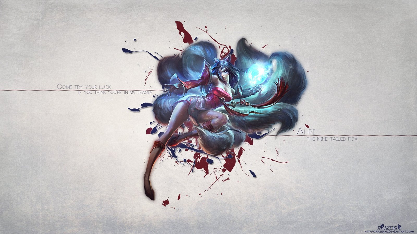 Ahri by xRazerxD League of Legends Artwork Wallpaper lol Fan Art
