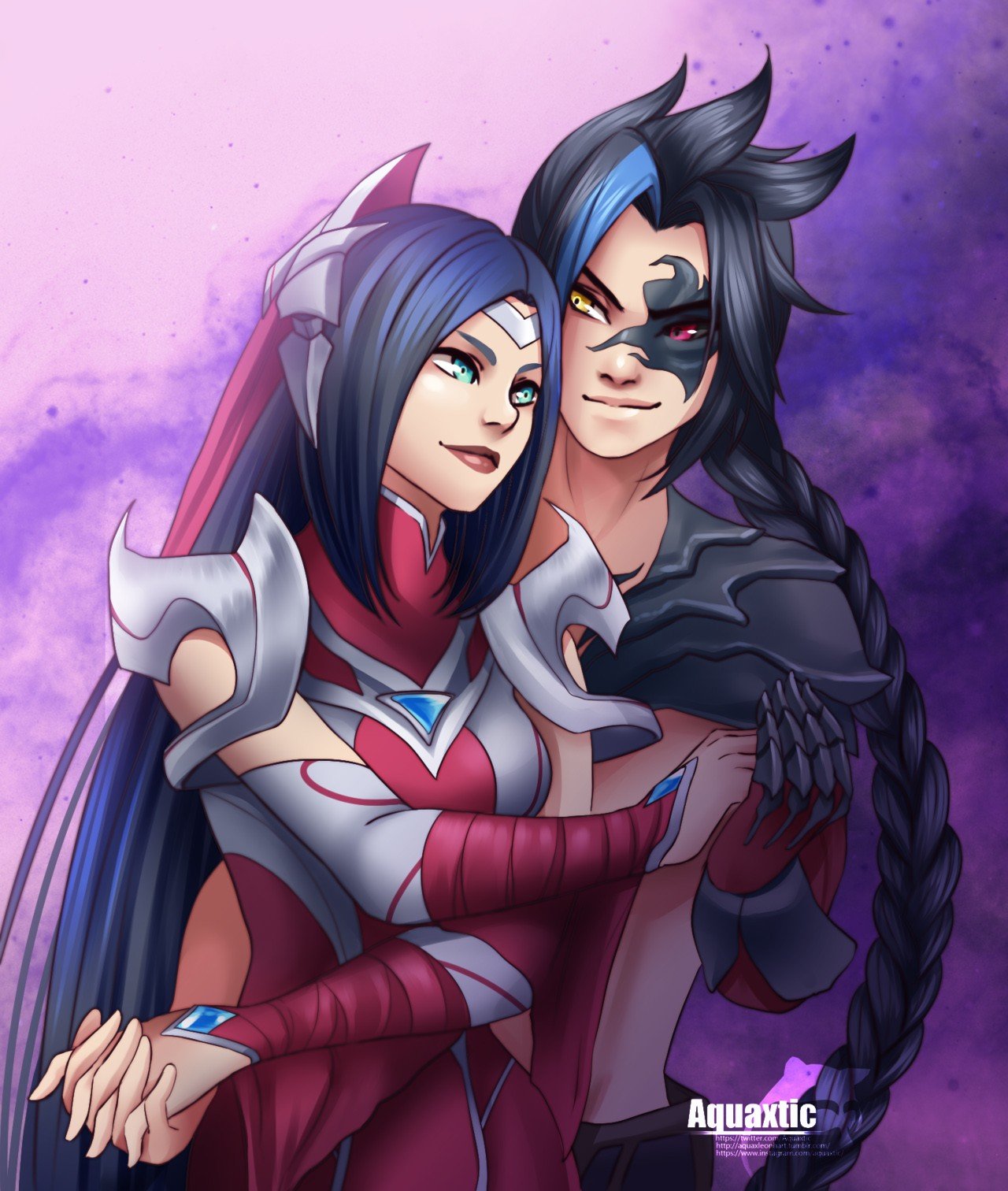 Irelia Rework & Kayn by aquaxleonhart HD Wallpaper Background Fan Art Artwork League of Legends lol
