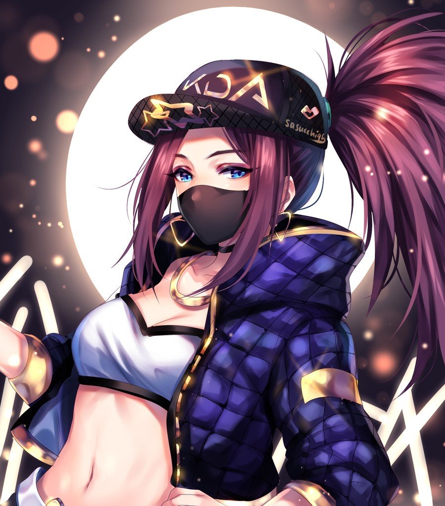 K/DA Akali by sasucchi95 (2) HD Wallpaper Background Fan Art Artwork League of Legends lol