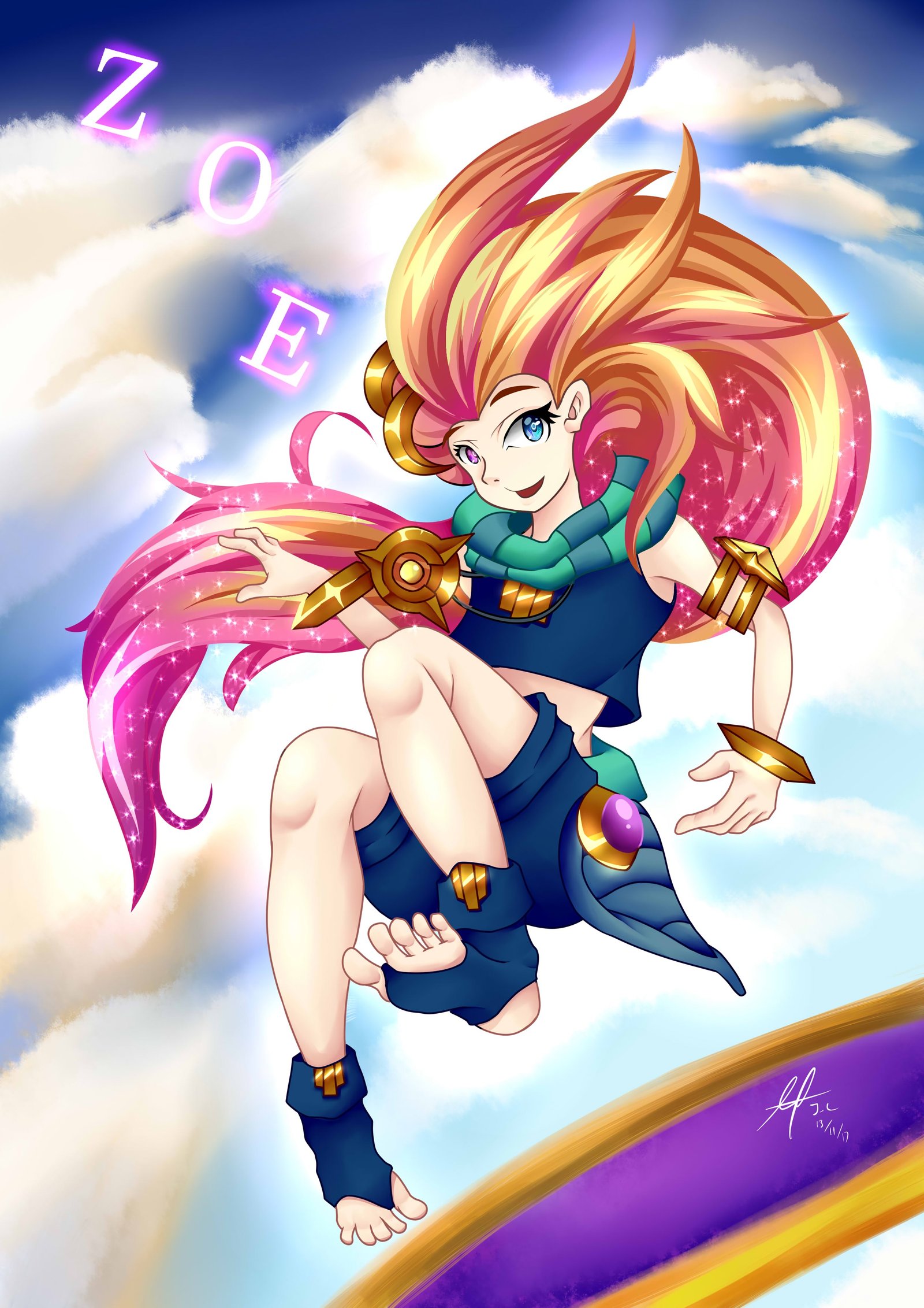 Zoe by johnlebih HD Wallpaper Background Fan Art Artwork League of Legends lol