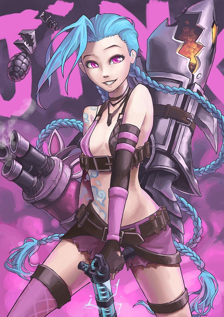 Jinx by OOPARTZ▲ HD Wallpaper Fan Art Artwork League of Legends lol