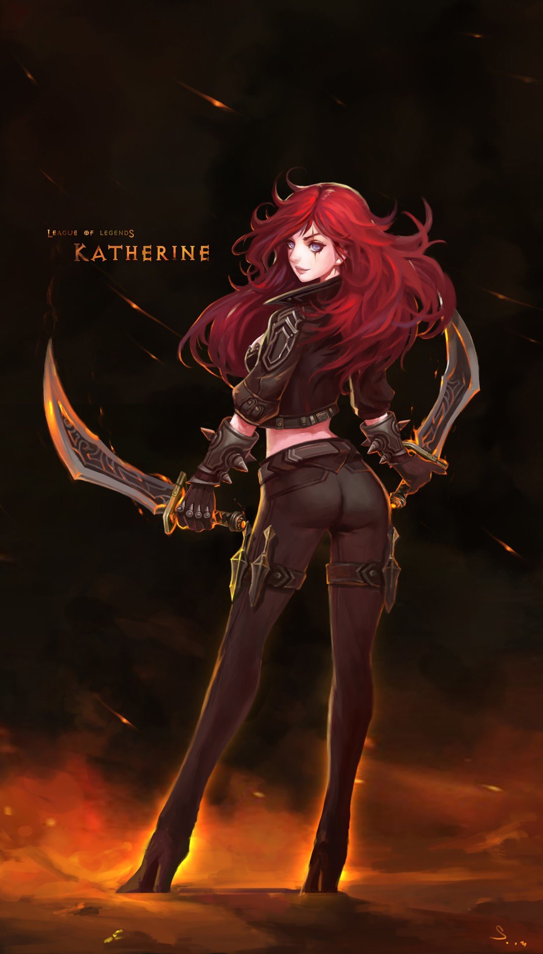 Katarina by Sun haiyang HD Wallpaper Background Fan Art Artwork League of Legends lol