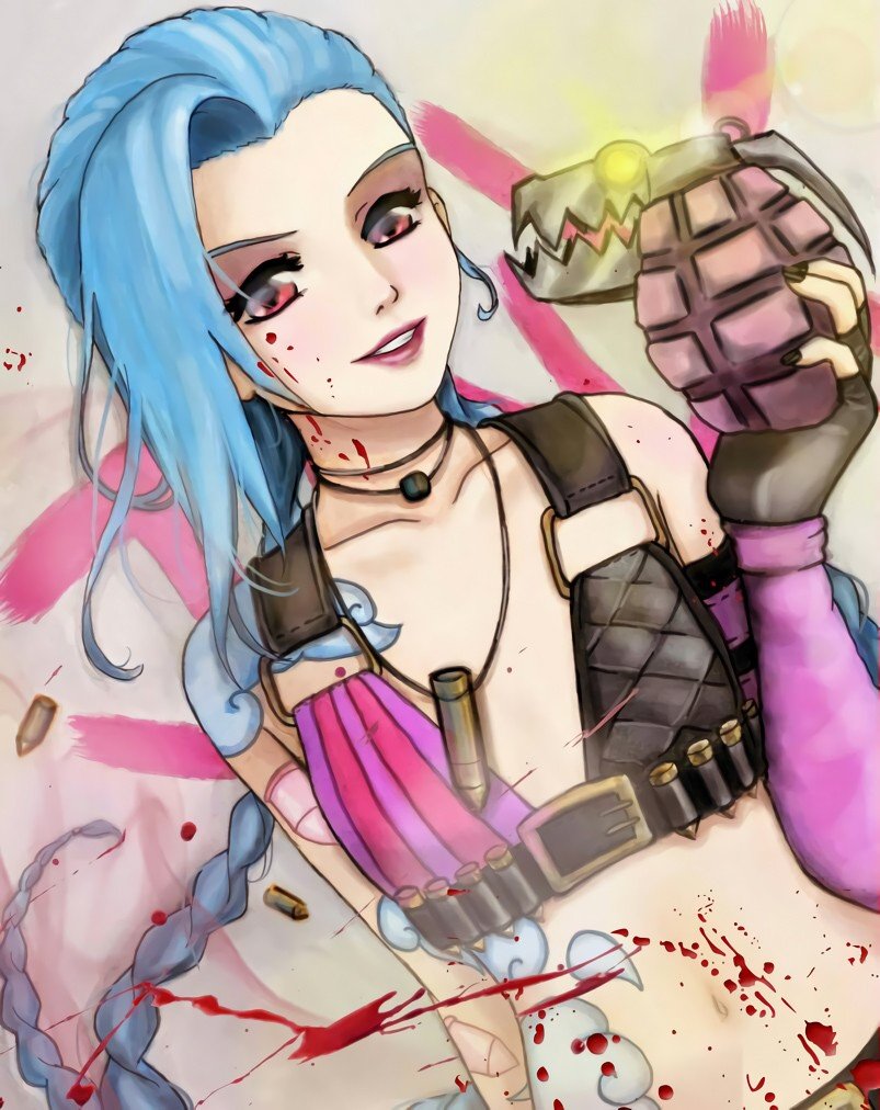 Jinx by Zitava HD Wallpaper Background Fan Art Artwork League of Legends lol