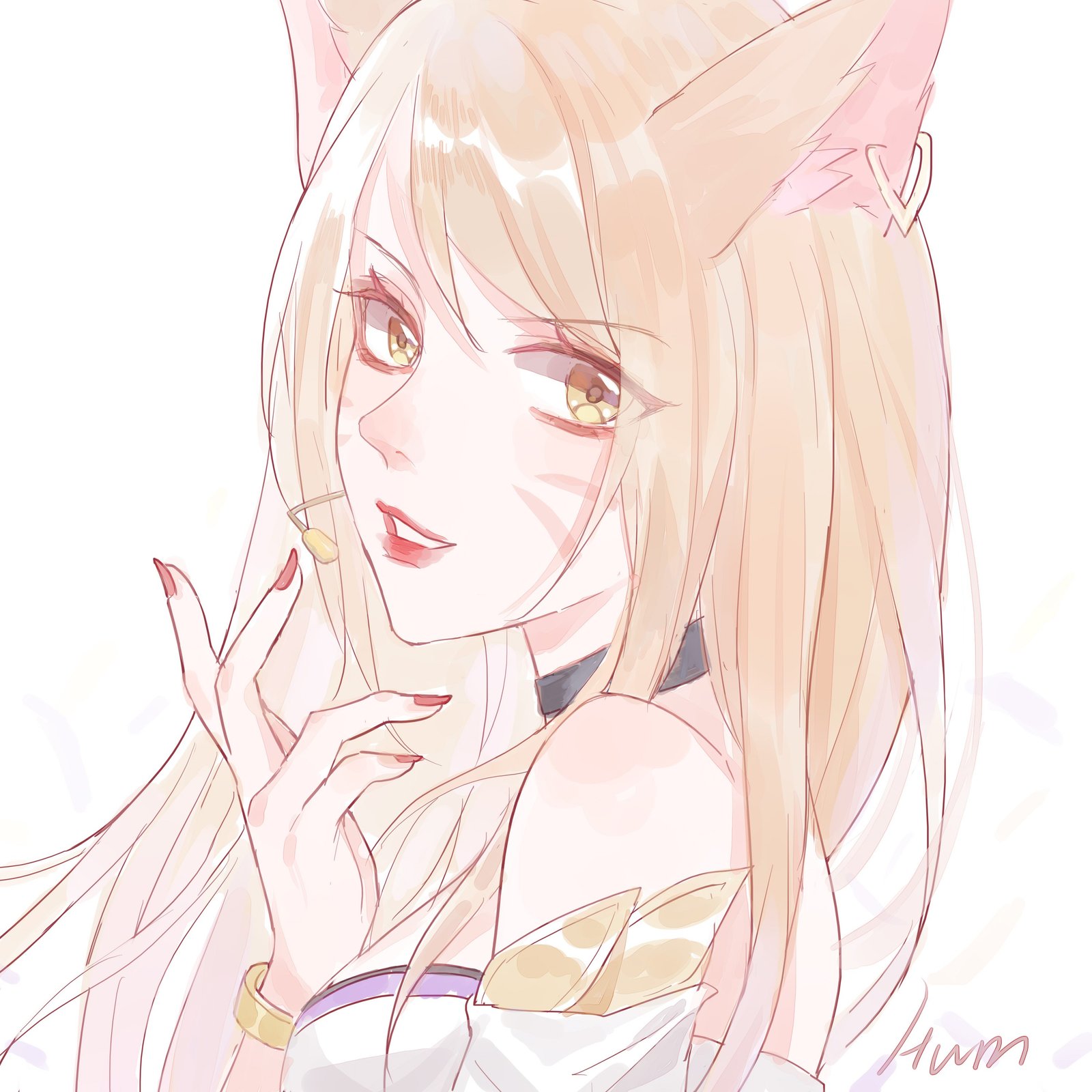 K/DA Ahri by Hum HD Wallpaper Background Fan Art Artwork League of Legends lol