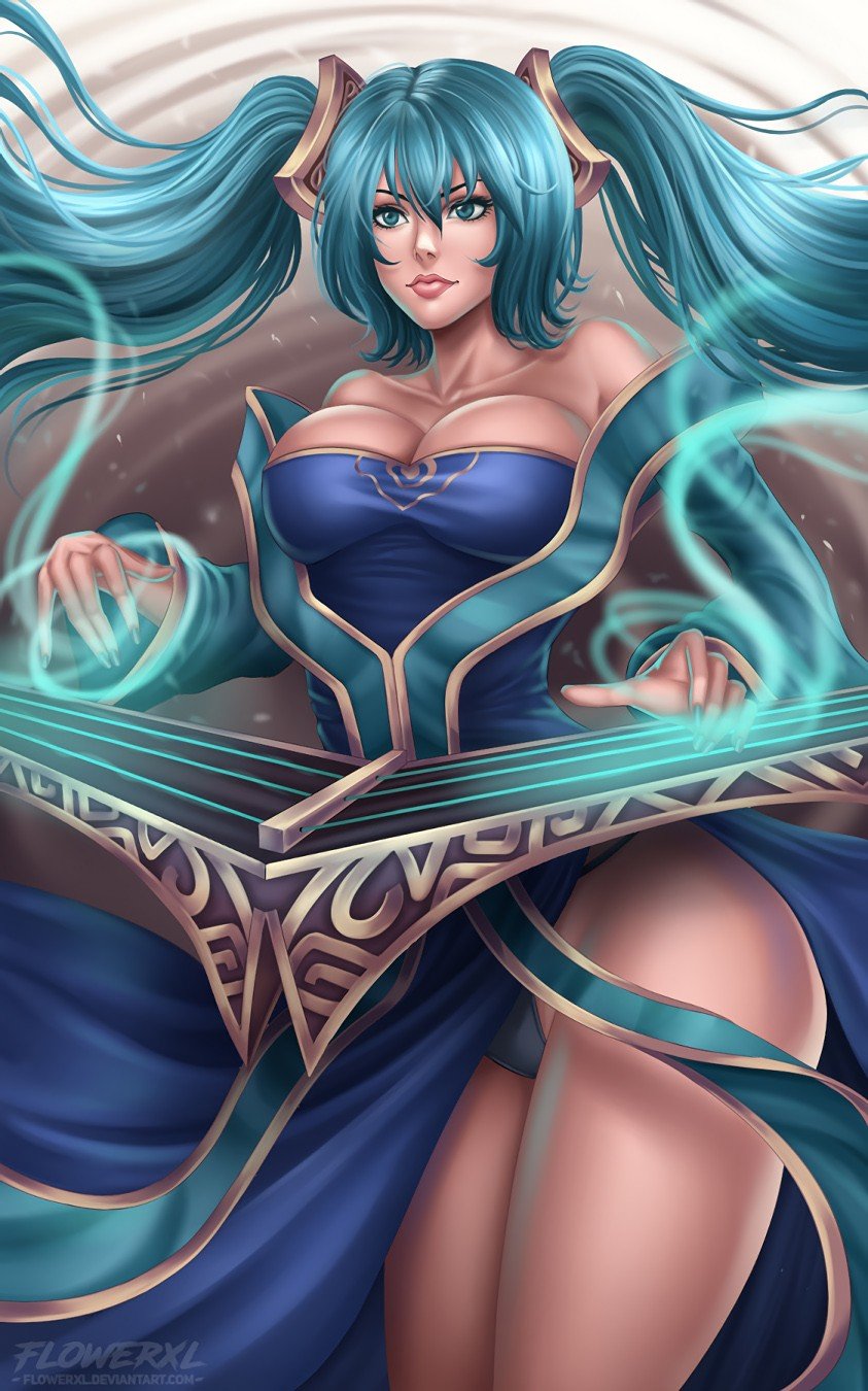 Sona by Flowerxl HD Wallpaper Fan Art Artwork League of Legends lol