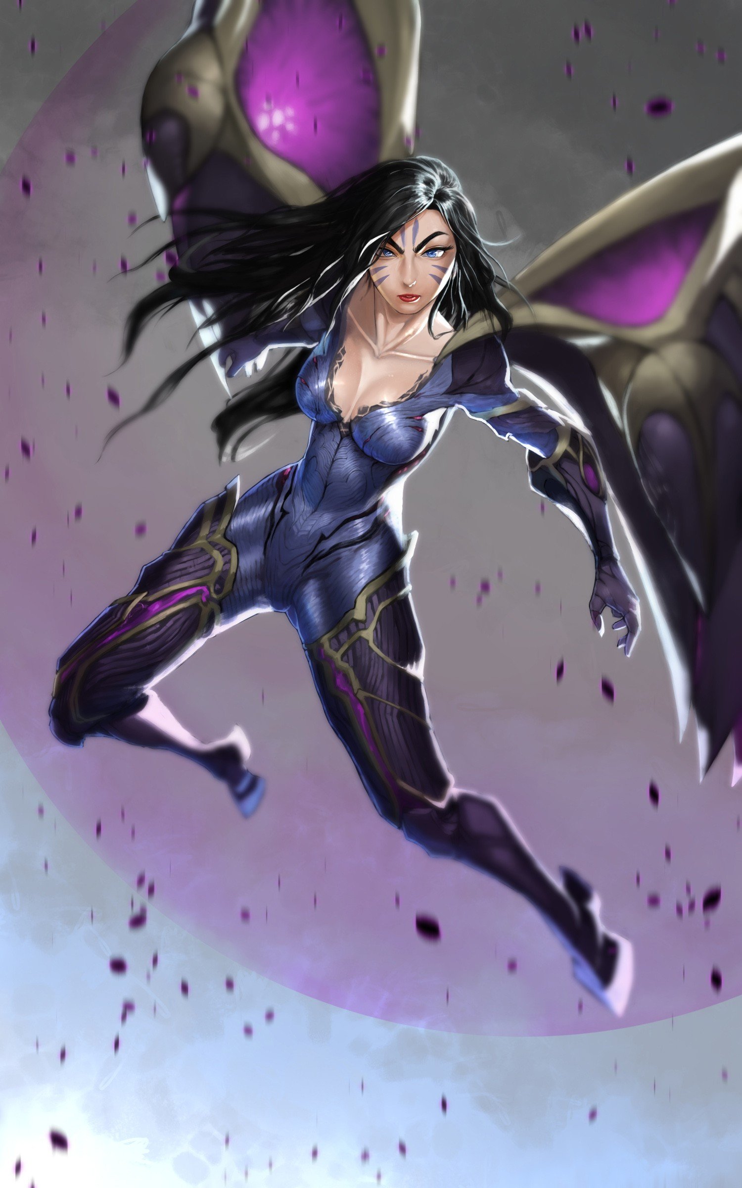 Kai'Sa by 縞 HD Wallpaper Background Fan Art Artwork League of Legends lol
