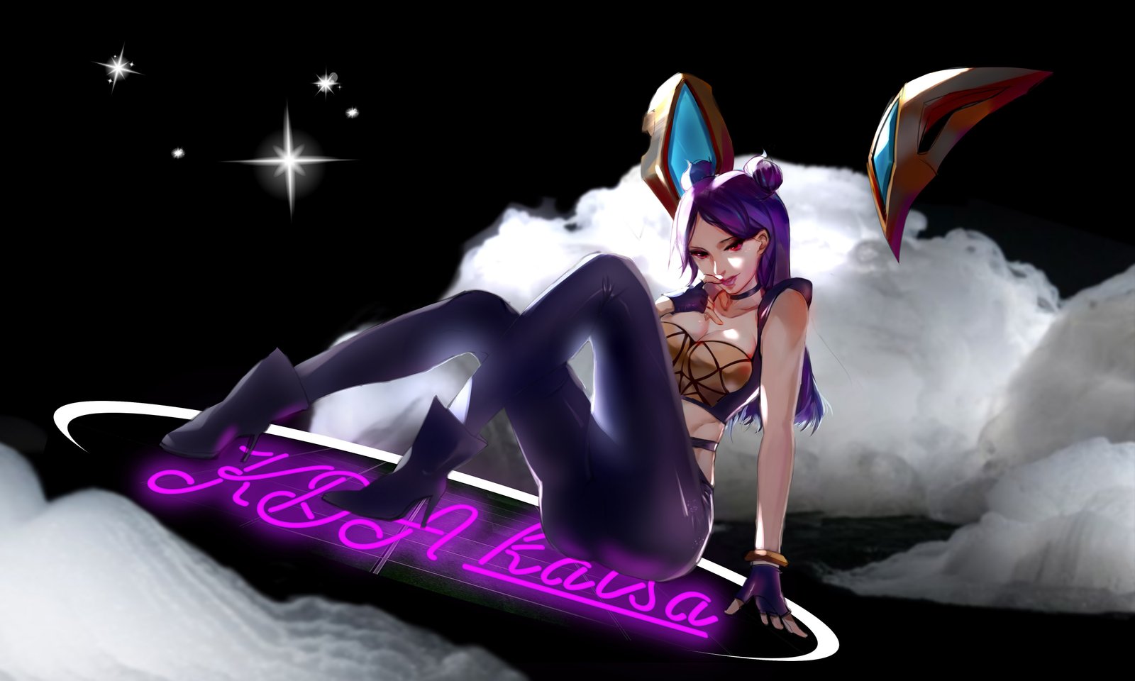 K/DA Kai'Sa by lavier_ HD 4k Wallpaper Background Fan Art Artwork League of Legends lol