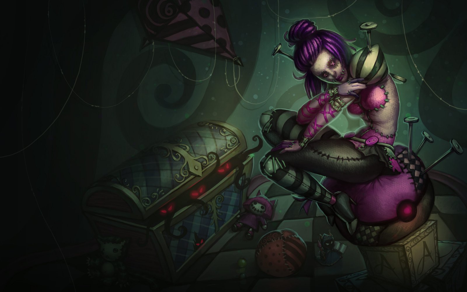 Sewn Chaos Orianna Splash Art HD 4k 6k Wallpaper Background Official Art Artwork League of Legends lol