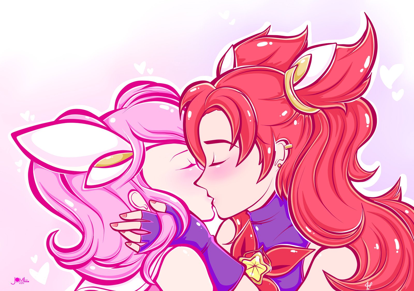 Star Guardian Lux Kissing Jinx Wallpapers Fan Arts League Of