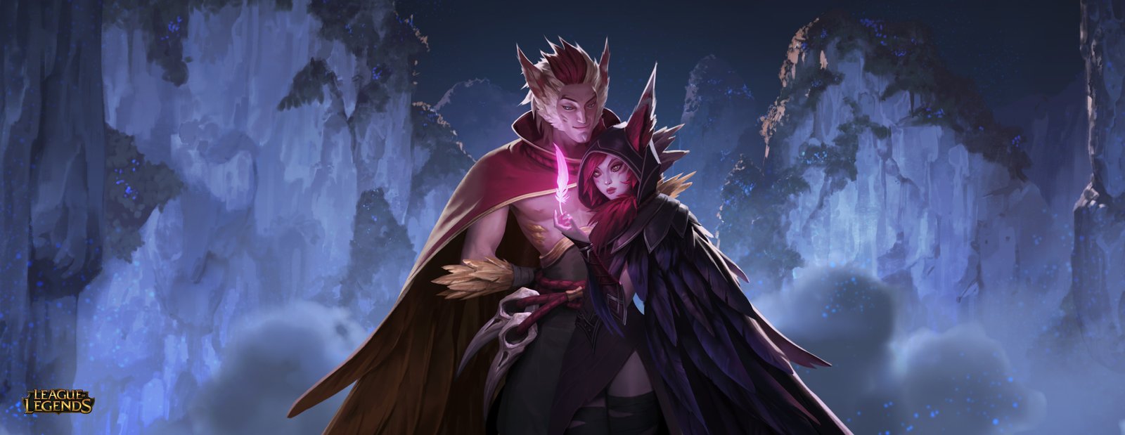 Classic Rakan & Xayah v2 HD Wallpaper Artwork League of Legends lol