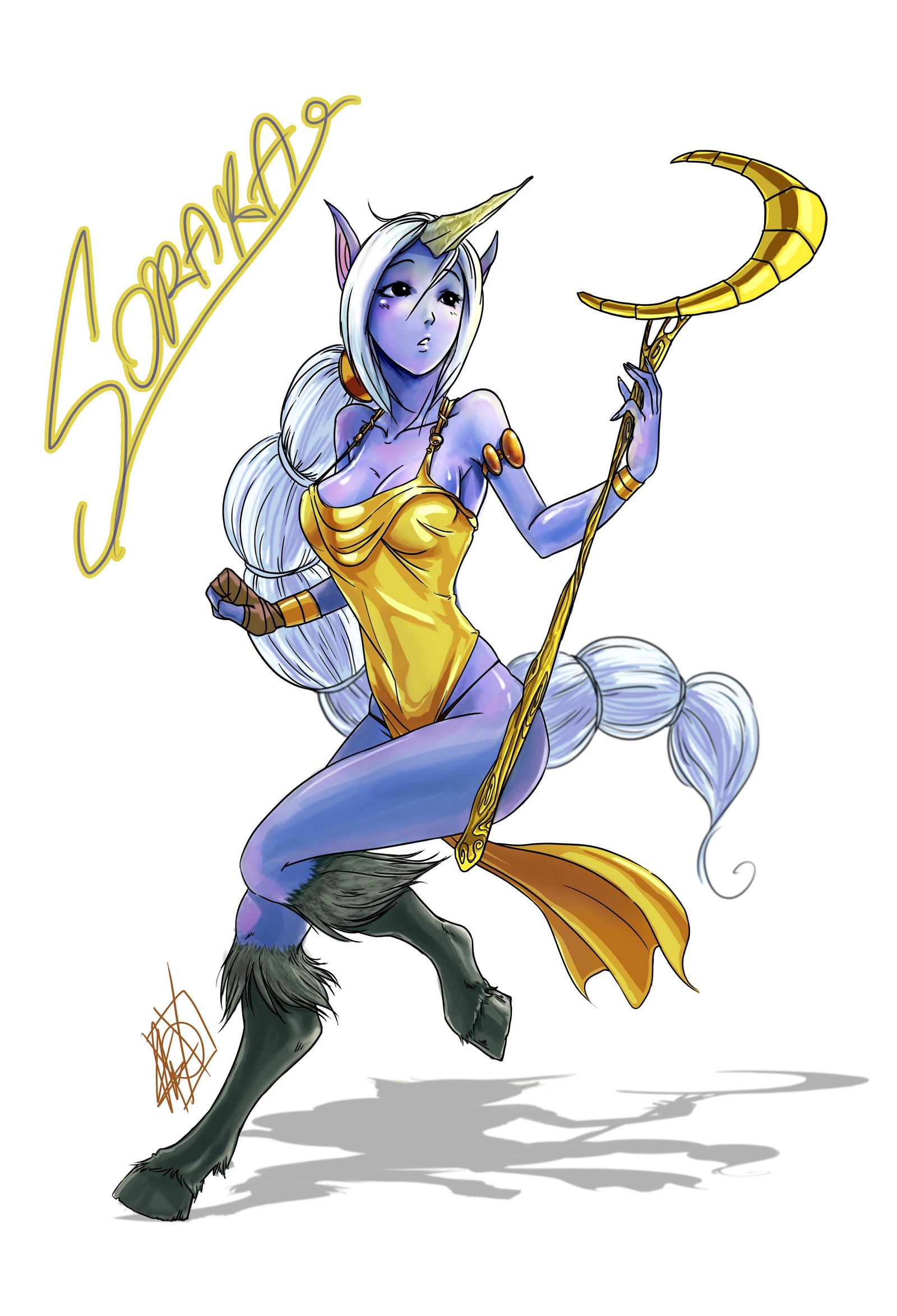 Soraka by MyTh1C HD Wallpaper Fan Art Artwork League of Legends lol