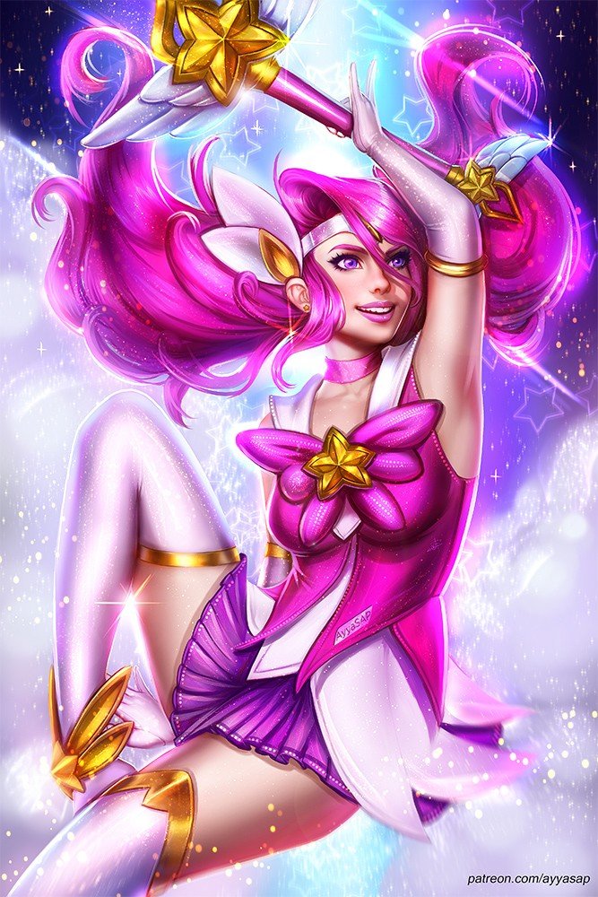 Star Guardian Lux by AyyaSAP HD Wallpaper Background Fan Art Artwork League of Legends lol