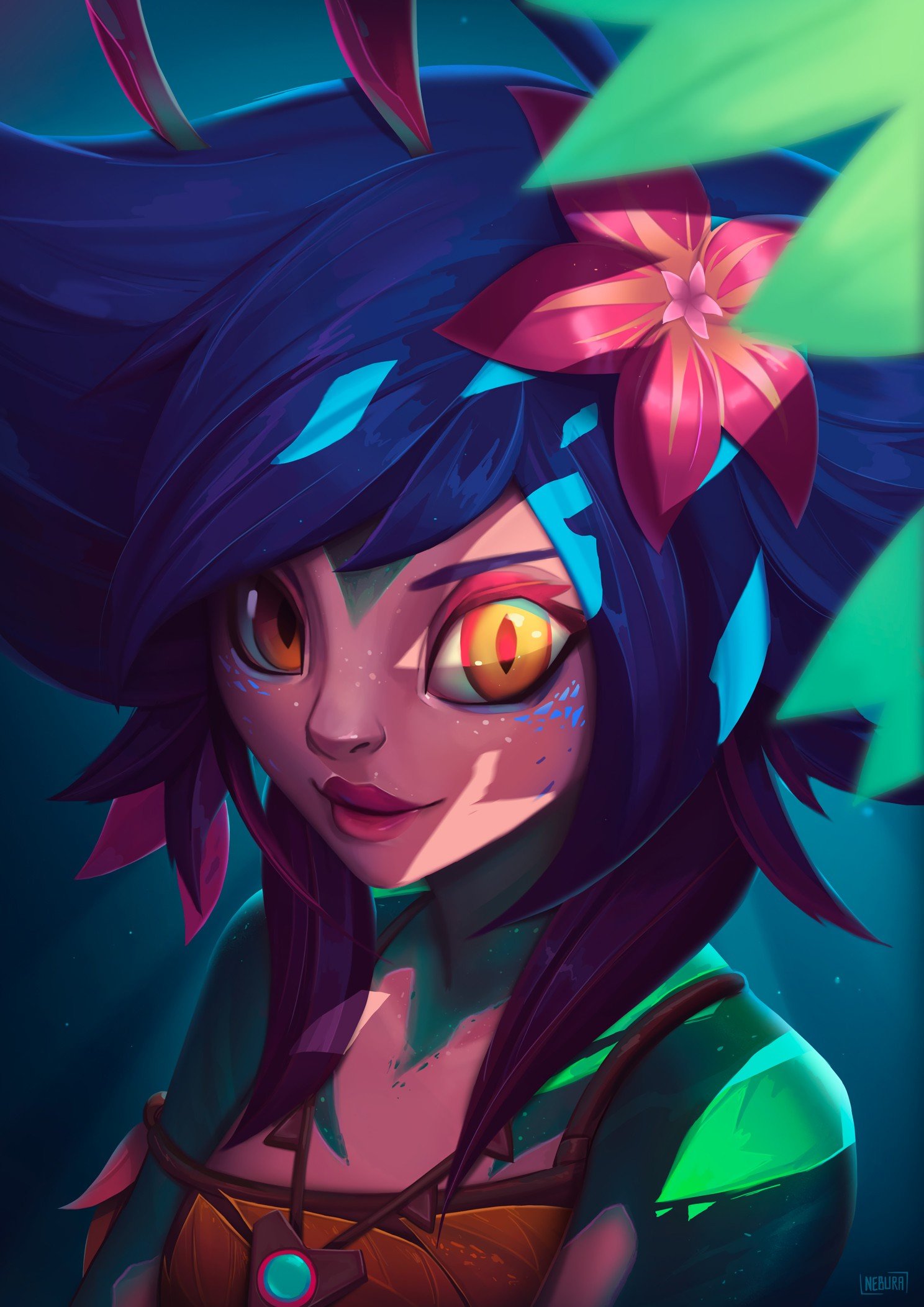 Neeko by Walther Sorg HD Wallpaper Background Fan Art Artwork League of Legends lol