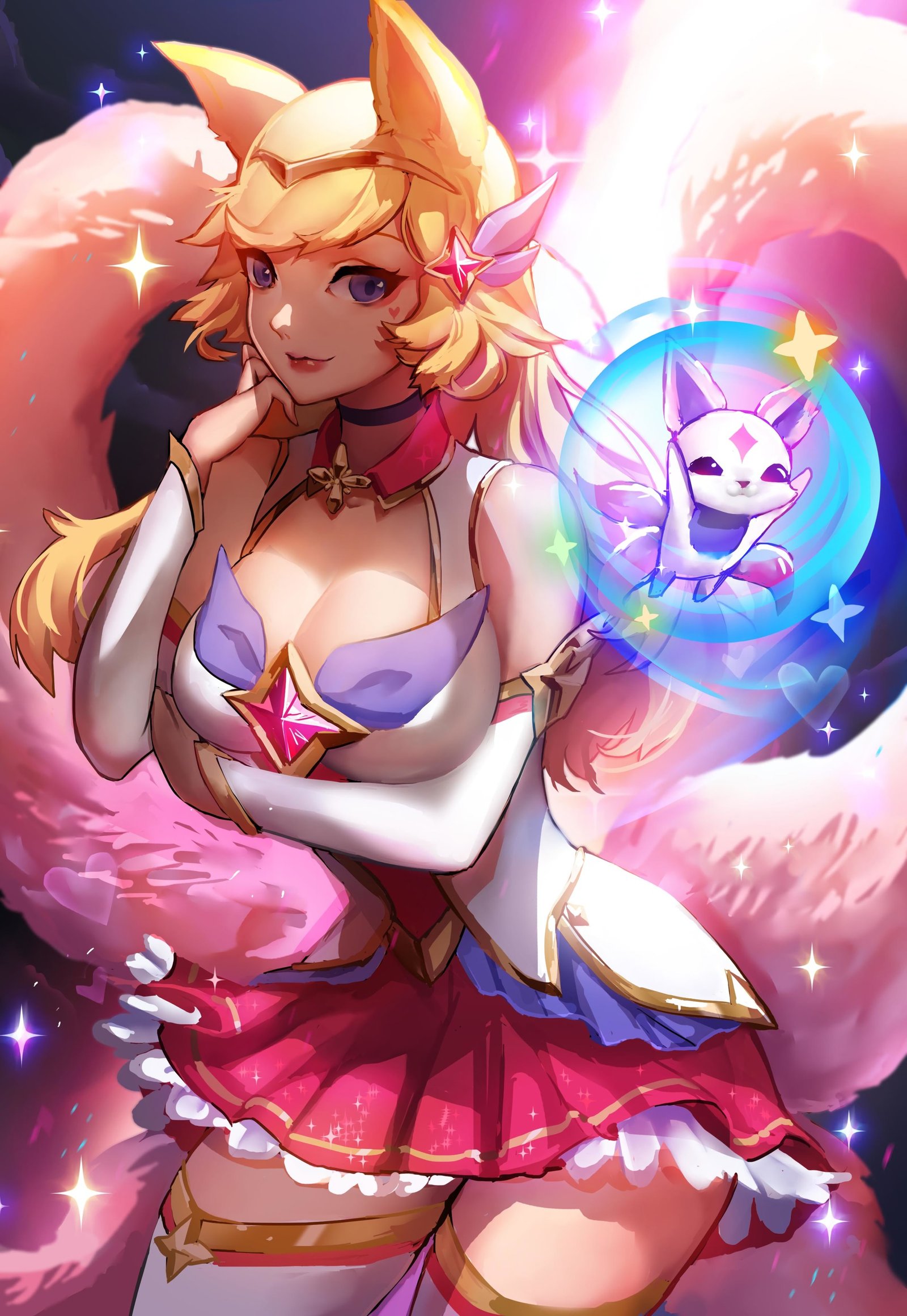 Star Guardian Ahri by siaosia HD Wallpaper Background Fan Art Artwork League of Legends lol