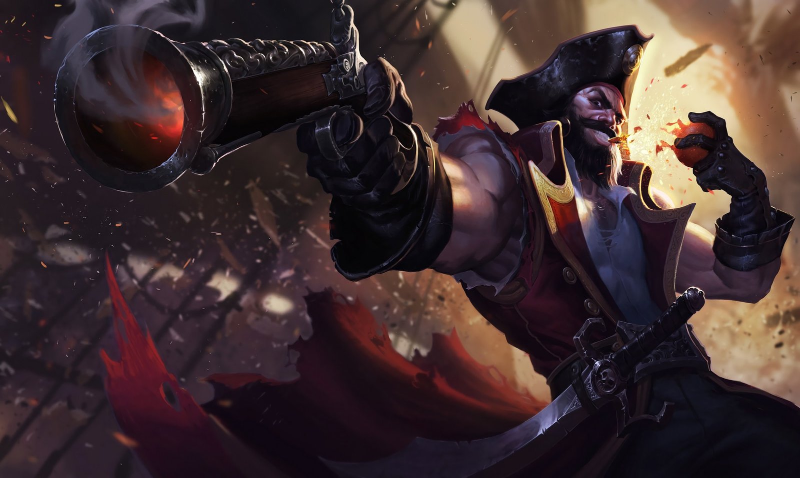 Captain Ganglpank by Victor Maury HD Wallpaper Fan Art Artwork League of Legends lol