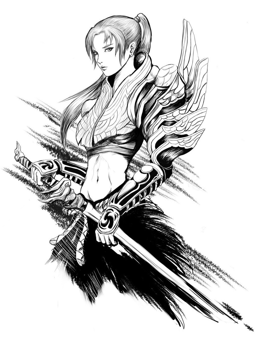 Female Yasuo (genderbend) by Jeyang HD Wallpaper Background Fan Art Artwork League of Legends lol