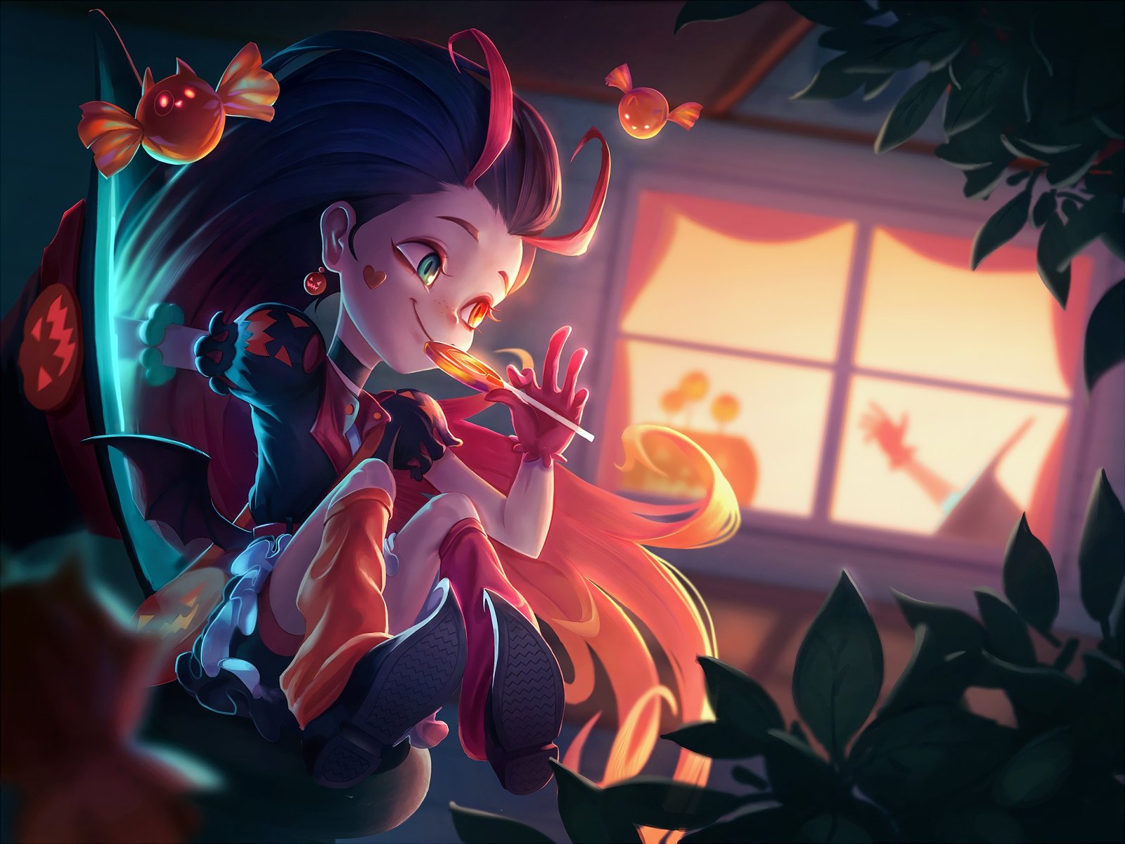Bewitching Zoe (Concept) by 시무 (seemu) HD Wallpaper Background Fan Art Artwork League of Legends lol