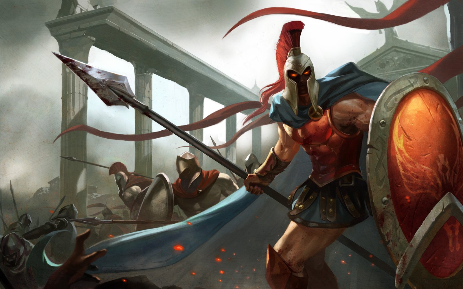 Classic Pantheon Splash Art League of Legends Artwork Wallpaper lol