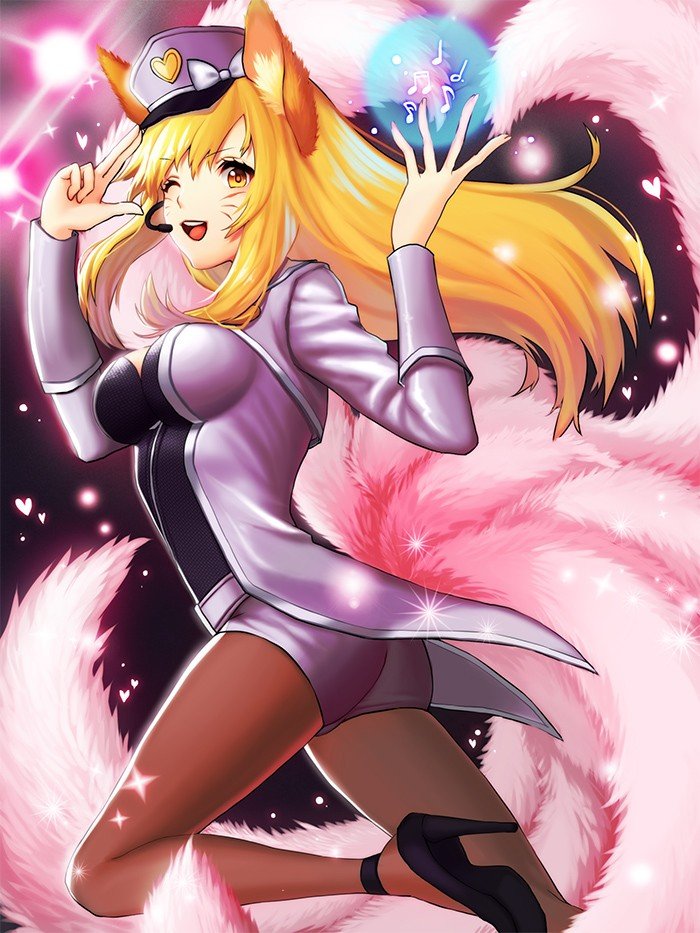Popstar Ahri by アリ# League of Legends Artwork Wallpaper lol Fan Art