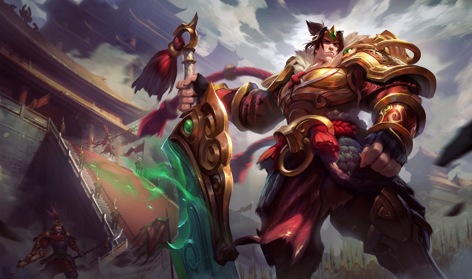 Warring Kingdoms Garen Splash Art HD 4k 6k Wallpaper Background Official Art Artwork League of Legends lol