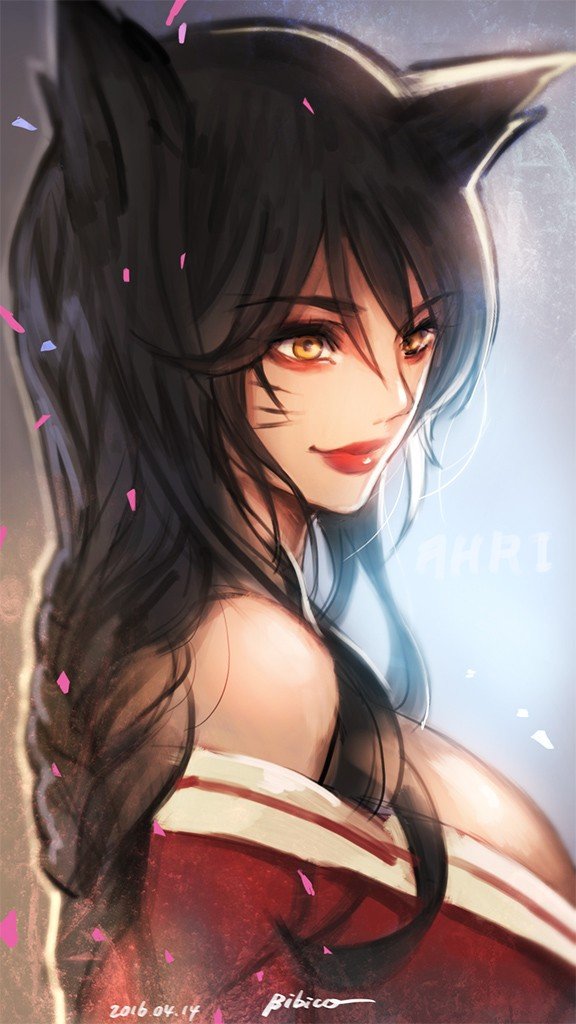 Ahri by bibico (2) League of Legends Artwork HD Wallpaper lolFan Art Artwork