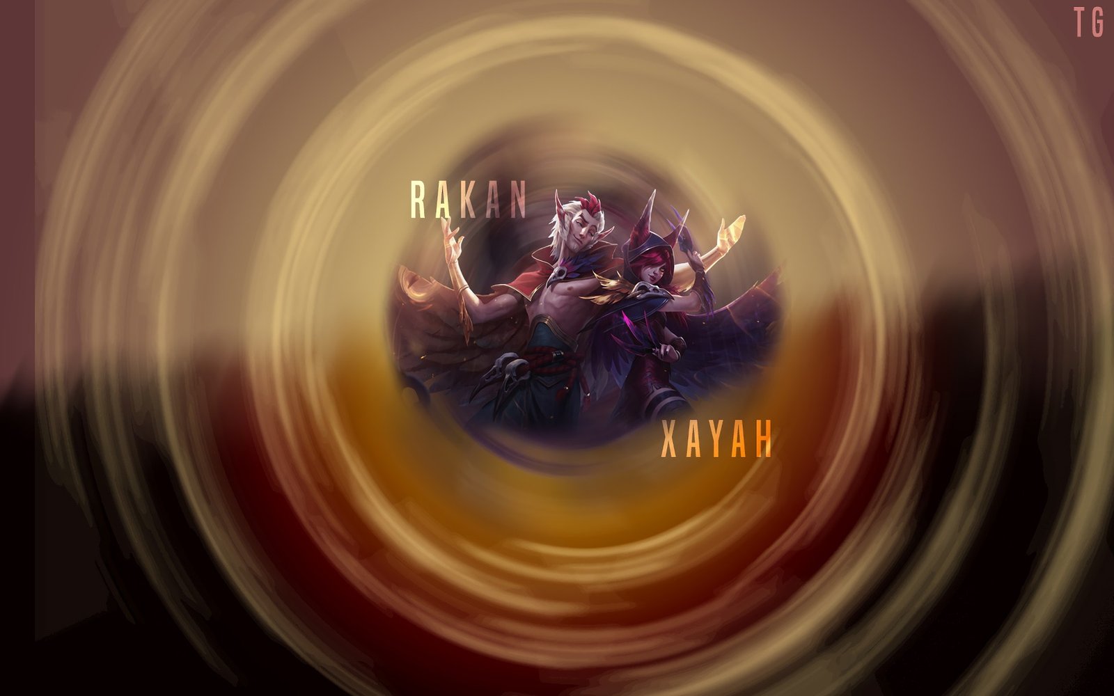 Xayah & Rakan by Roxyshk HD Wallpaper Fan Art Artwork League of Legends lol