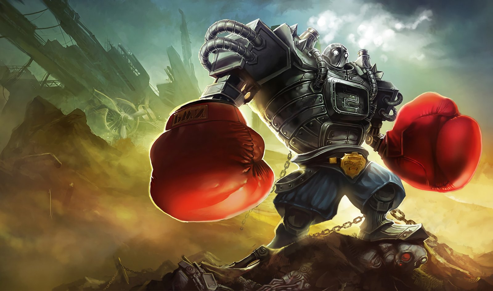 Boom Boom Blitzcrank Splash Art Chinese Update League of Legends Artwork Wallpaper lol