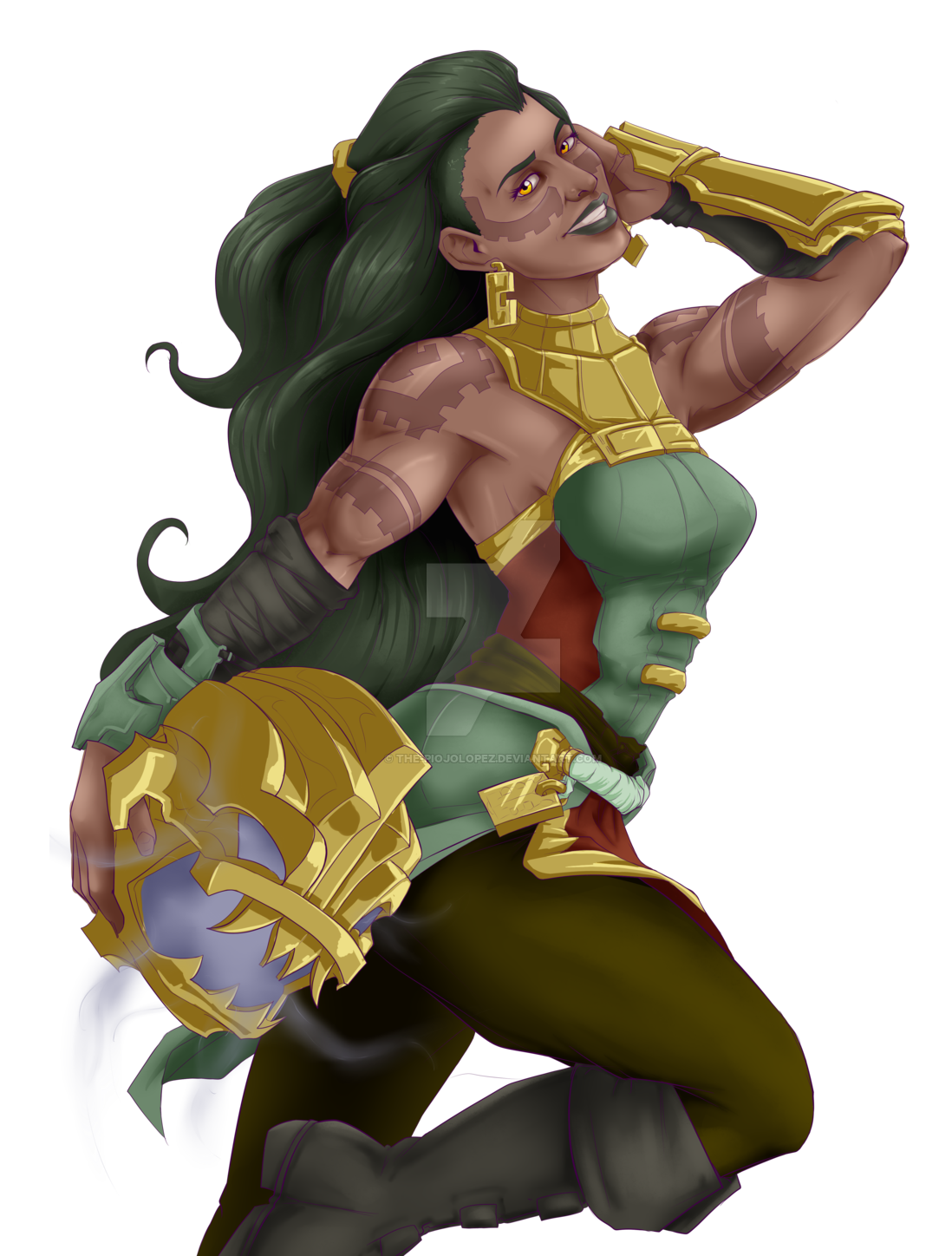 Illaoi by The-Piojolopez HD Wallpaper Fan Art Artwork League of Legends lol...