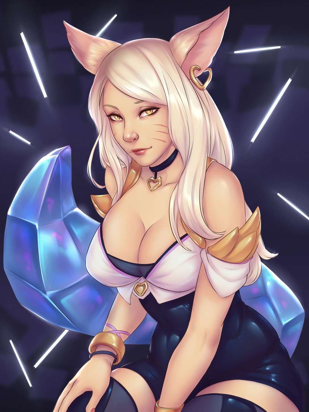 K/DA Ahri by Monnian HD Wallpaper Background Fan Art Artwork League of Legends lol