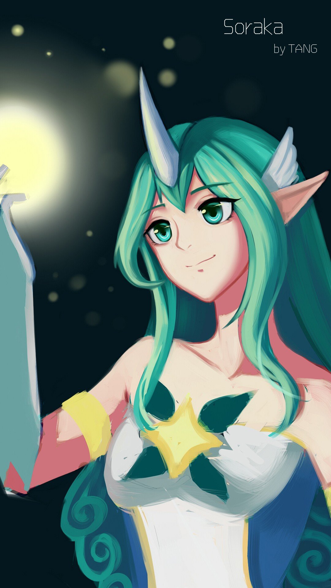 Star Guardian Soraka by 面汤不能喝 HD Wallpaper Background Fan Art Artwork League of Legends lol