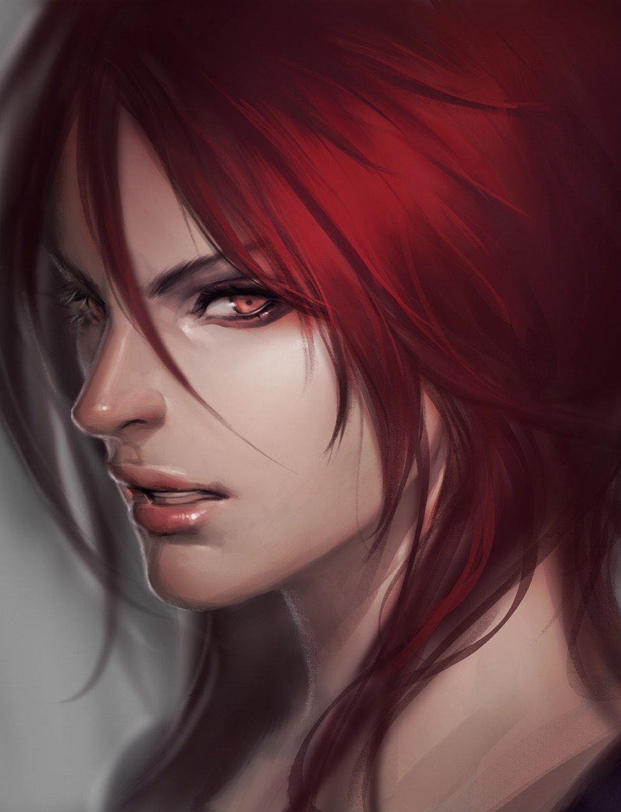 Shyvana Portrait by ae-rie HD Wallpaper Fan Art Artwork League of Legends lol