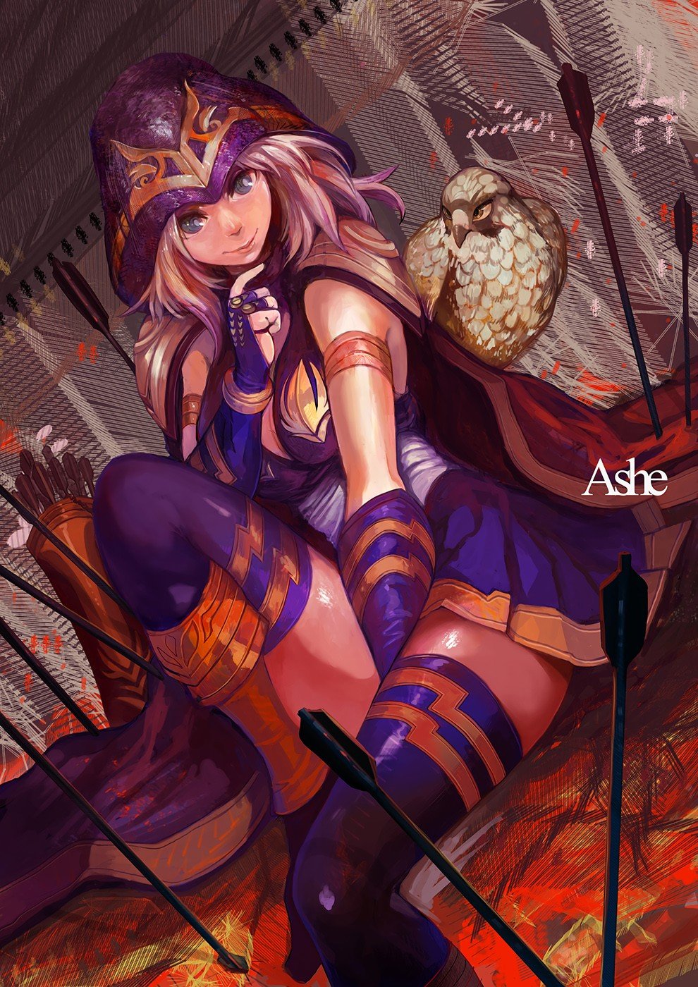 Ashe by 空罐王 HD Wallpaper Fan Art Artwork League of Legends lol