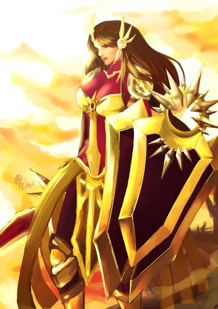 Leona by 喵丸 HD Wallpaper Fan Art Artwork League of Legends lol