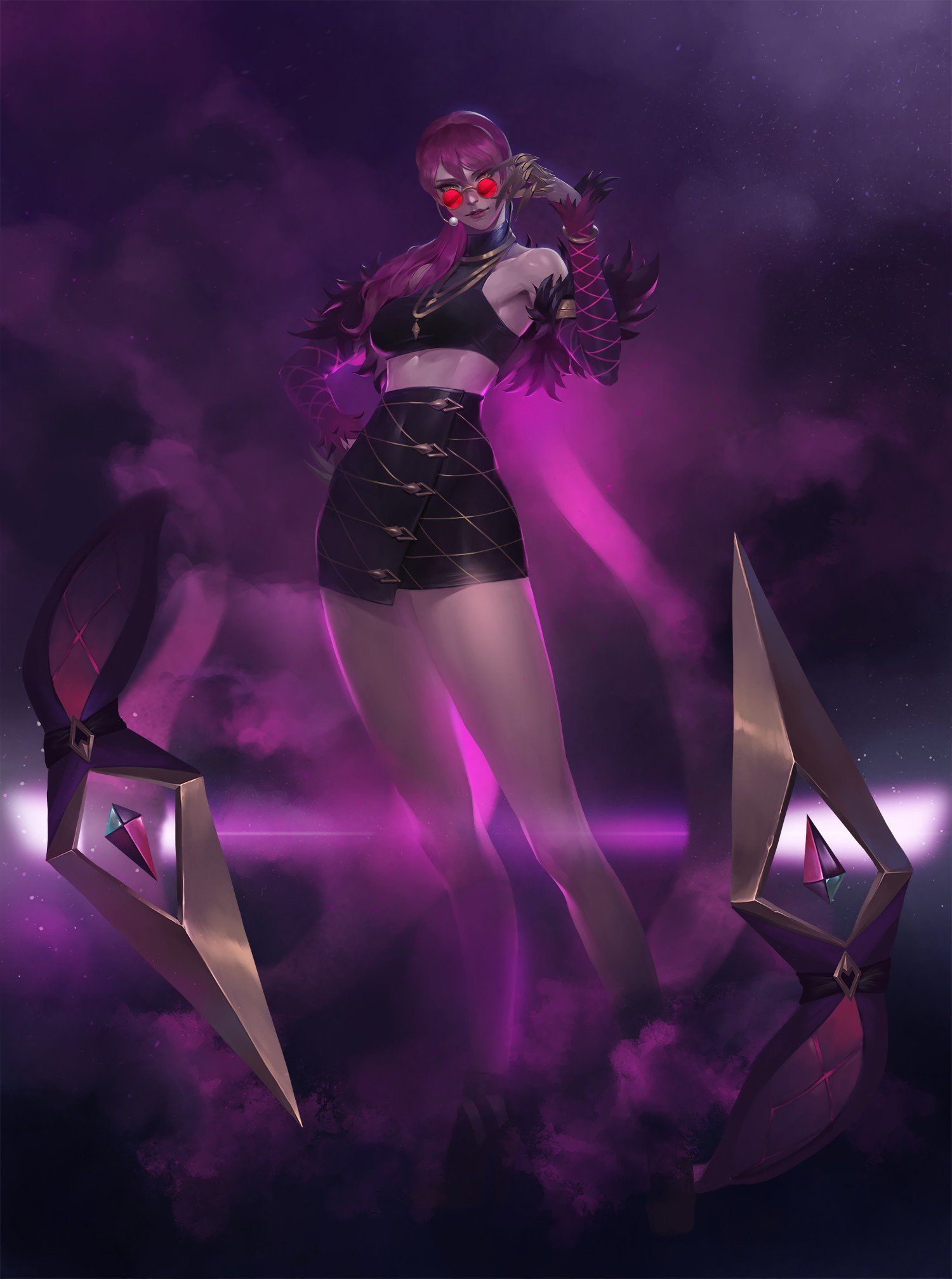 K/DA Evelynn by Jay JiwooPark HD Wallpaper Background Fan Art Artwork League of Legends lol