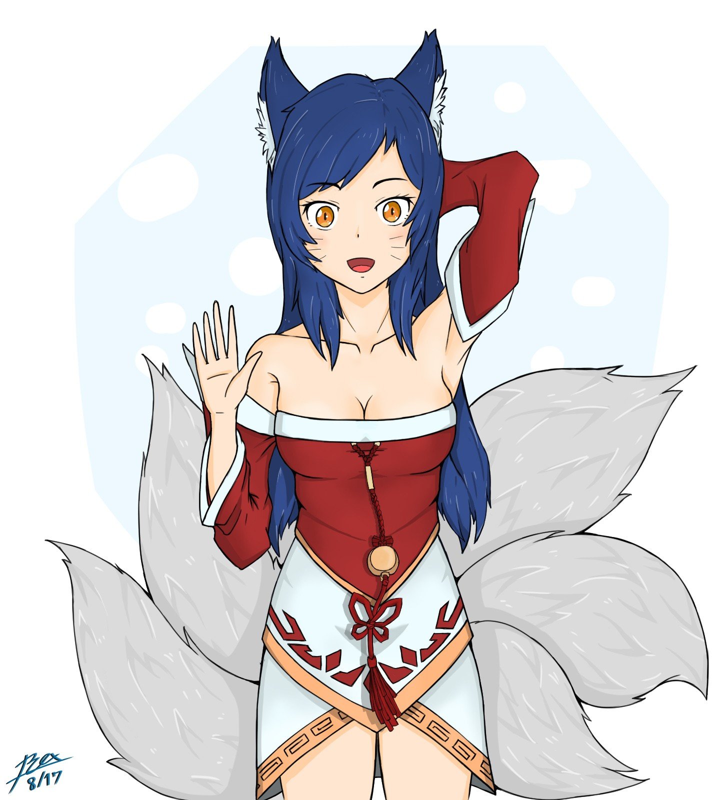 Ahri by kitsune0530 HD Wallpaper Background Fan Art Artwork League of Legends lol