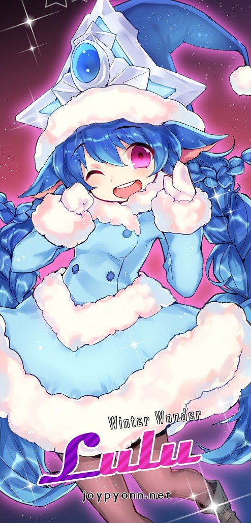 Winter Wonder Lulu by joypyonn (2) HD Wallpaper Fan Art Artwork League of Legends lol