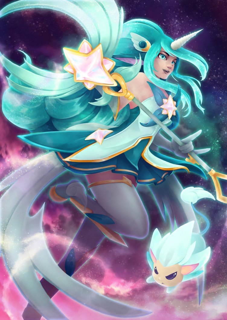 Star Guardian Soraka by lespapillions HD Wallpaper Background Fan Art Artwork League of Legends lol