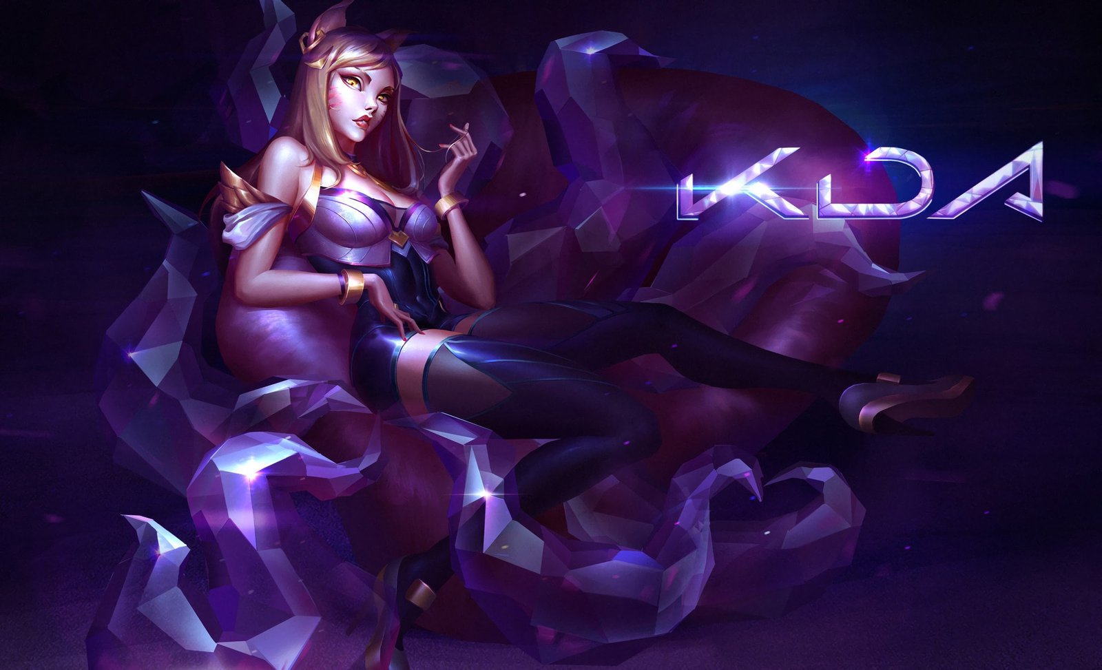 K/DA Ahri by yang chan HD Wallpaper Background Fan Art Artwork League of Legends lol