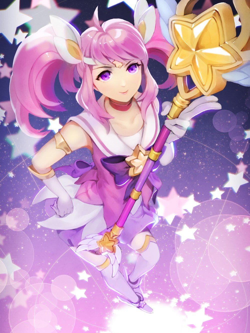 Star Guardian Lux by dakun87 HD Wallpaper Fan Art Artwork League of Legends lol