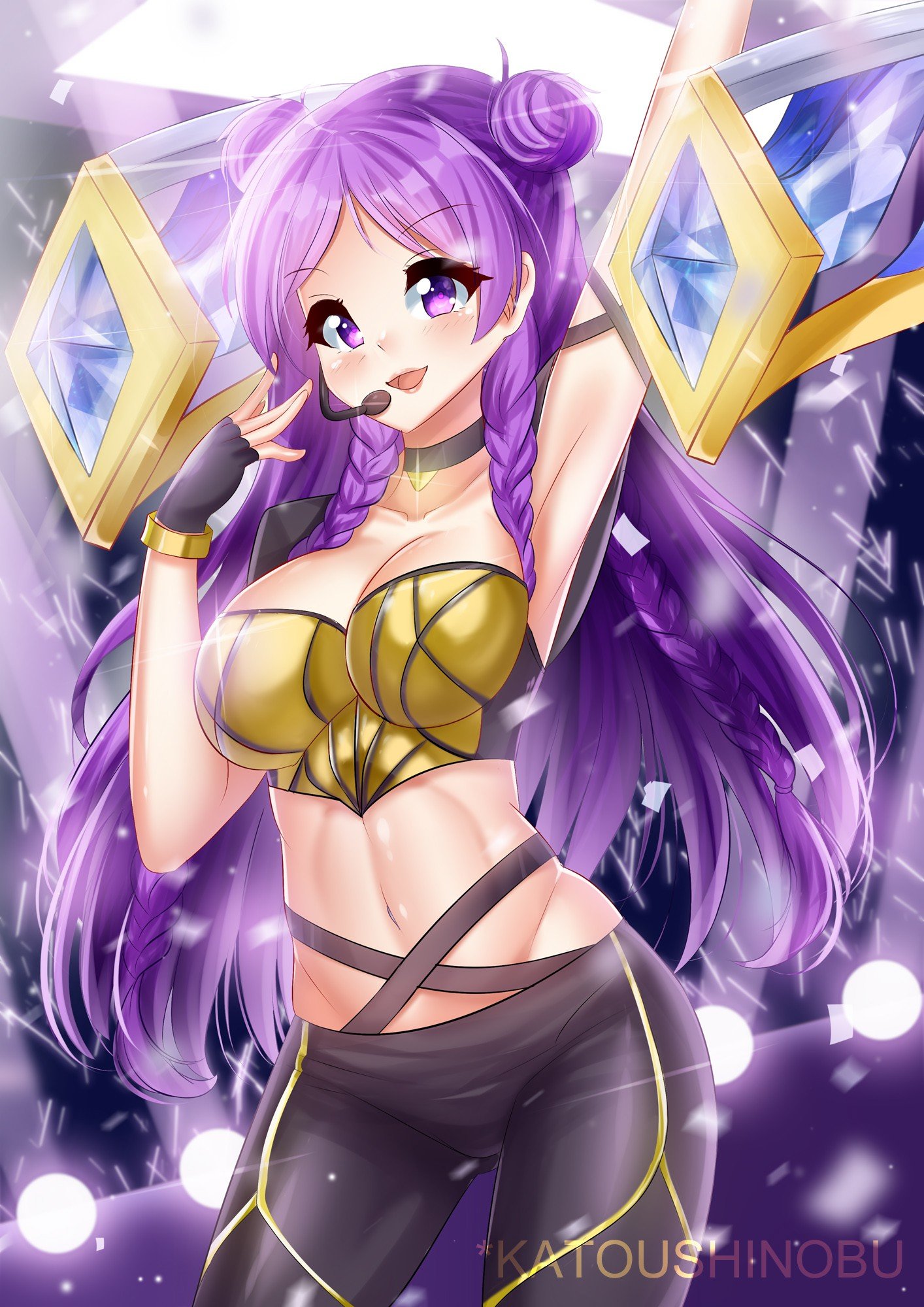 K/DA Kai'Sa by KatouShinobu HD Wallpaper Background Fan Art Artwork League of Legends lol