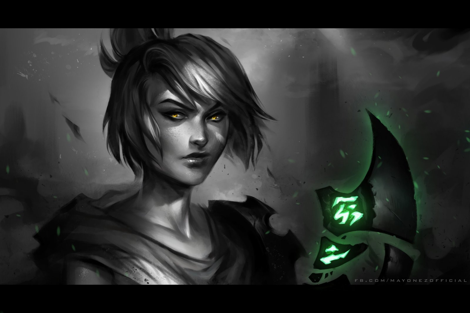 Riven by mayo HD Wallpaper Background Fan Art Artwork League of Legends lol