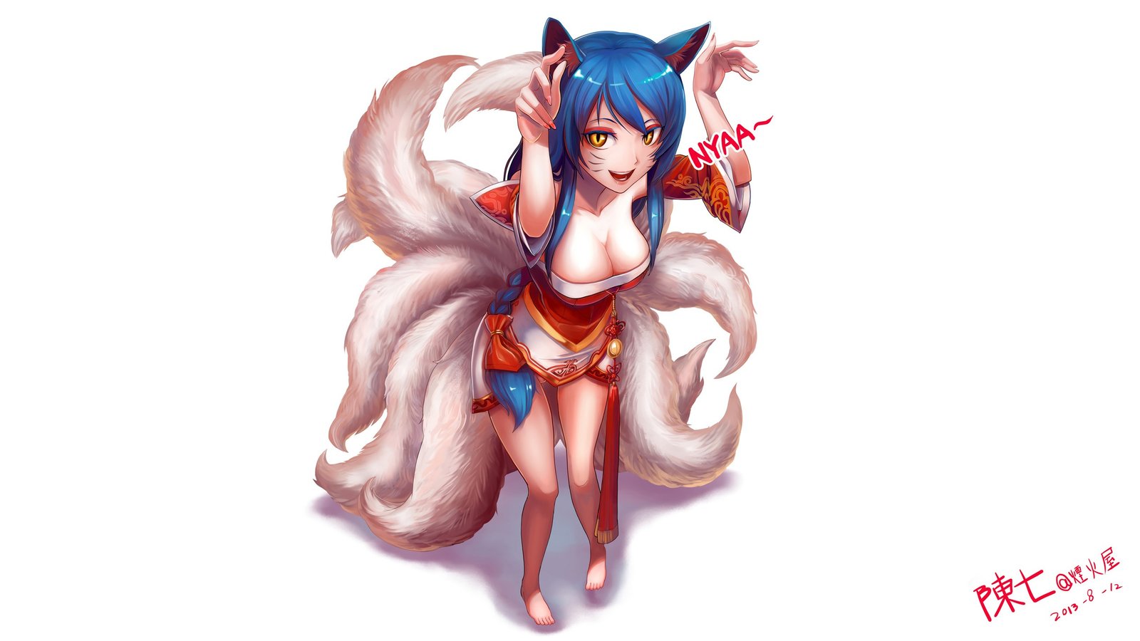 Ahri by chanseven League of Legends Artwork Wallpaper lol (2)