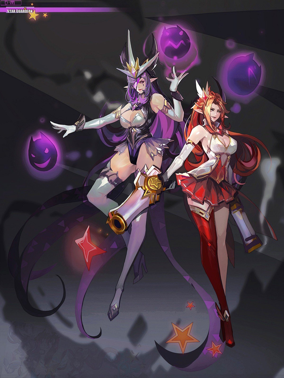 Star Guardian Syndra & Miss Fortune by deadman HD Wallpaper Background Fan Art Artwork League of Legends lol