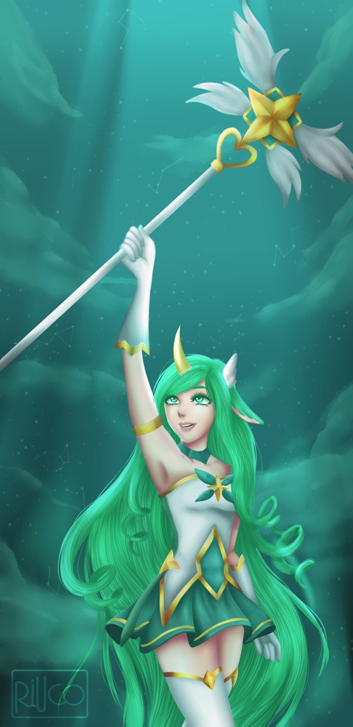 Star Guardian Soraka by Riuco HD Wallpaper Background Fan Art Artwork League of Legends lol