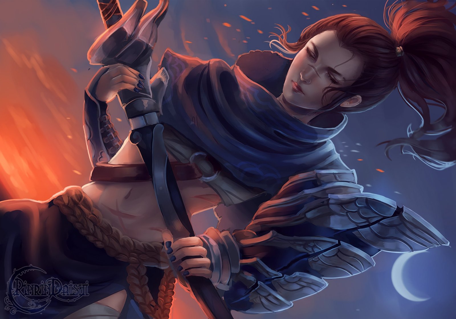 Female Yasuo by RinRinDaishi Gender Swap Bend HD Wallpaper Fan Art Artwork League of Legends lol