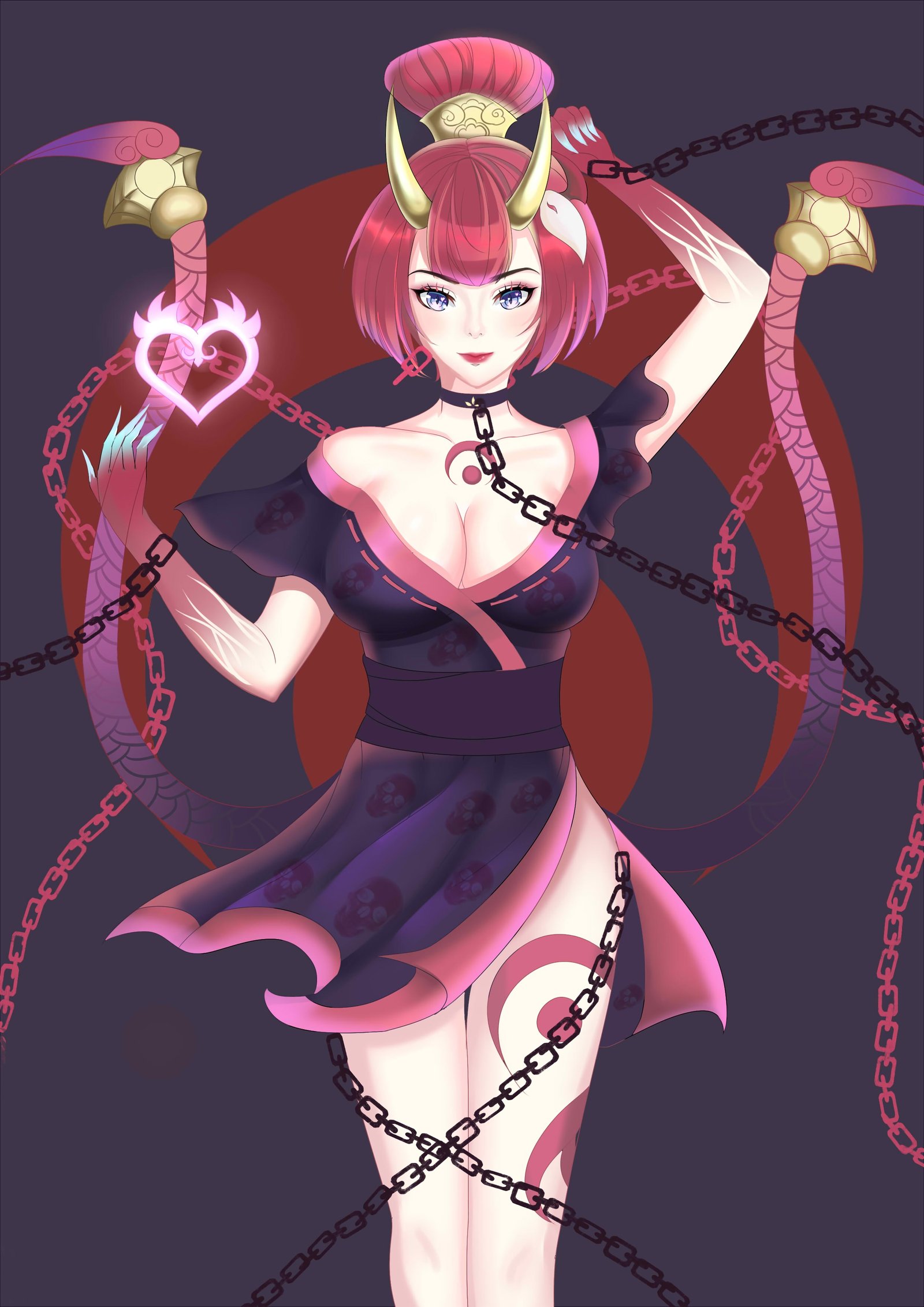 Blood Moon Evelynn by -蜂糖honey- HD Wallpaper Background Fan Art Artwork League of Legends lol