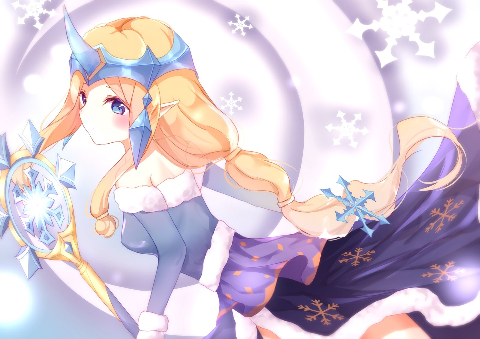 Winter Wonder Soraka by 秋元纱鹿 HD Wallpaper Background Fan Art Artwork League of Legends lol