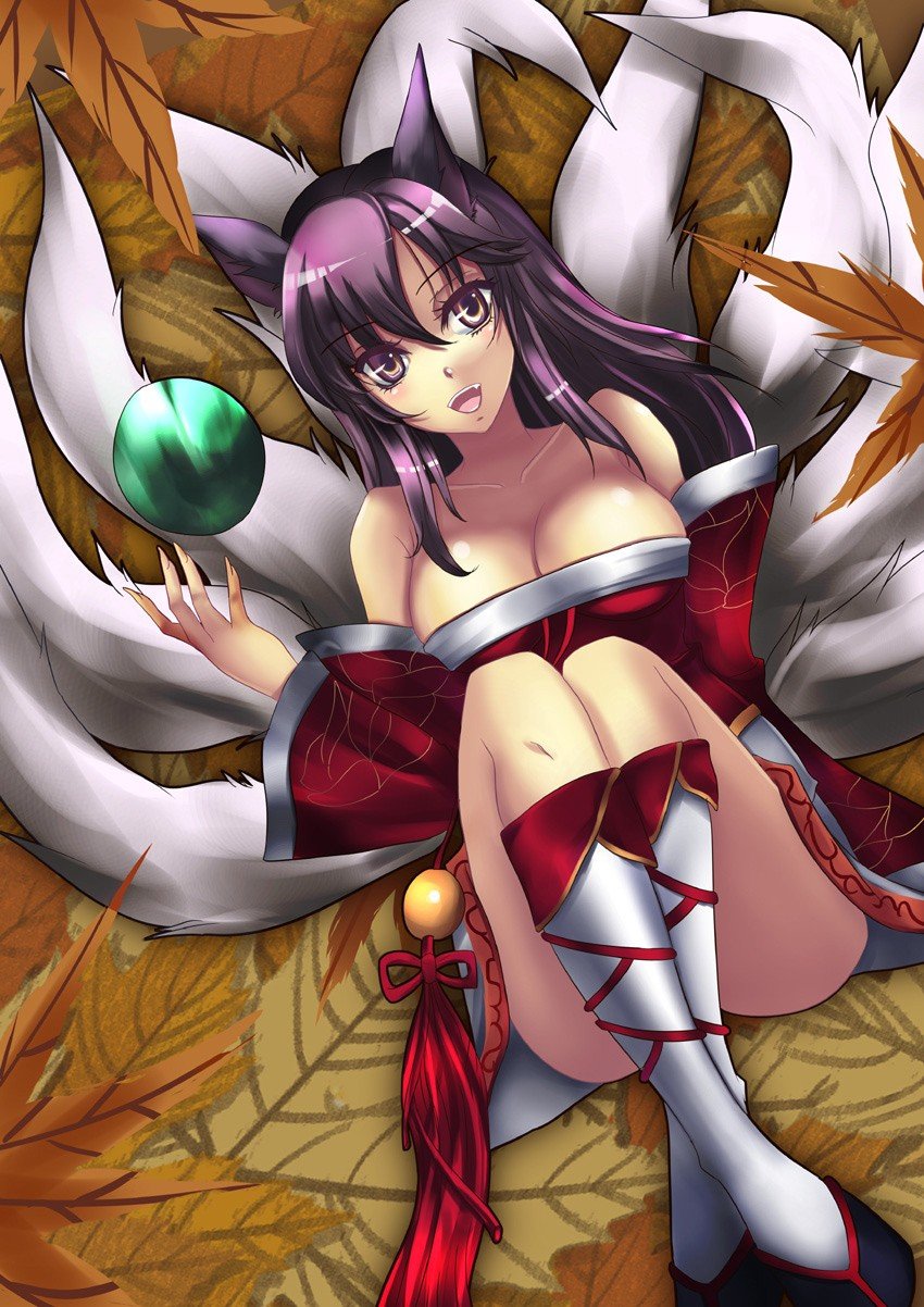 Ahri by A-Na 黑箱作業 League of Legends Fan Art Artwork Wallpaper lol