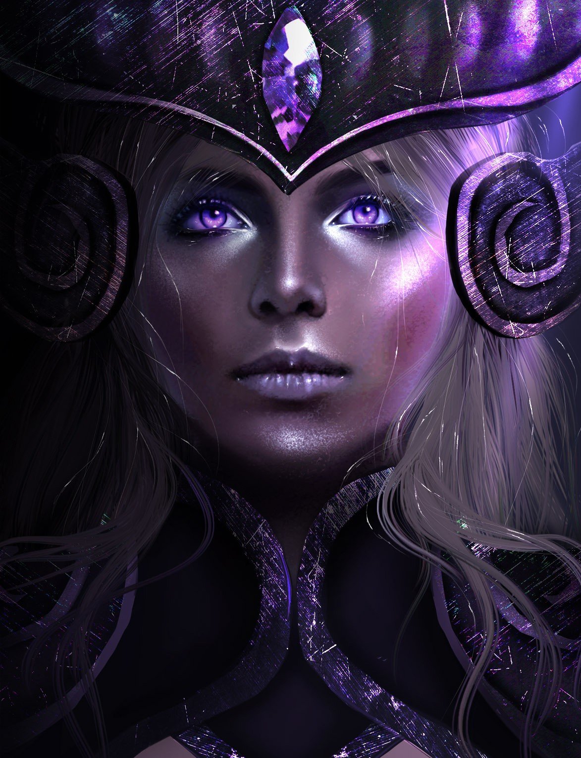 Syndra Portrait by Haeaswen HD Wallpaper Fan Art Artwork League of Legends lol