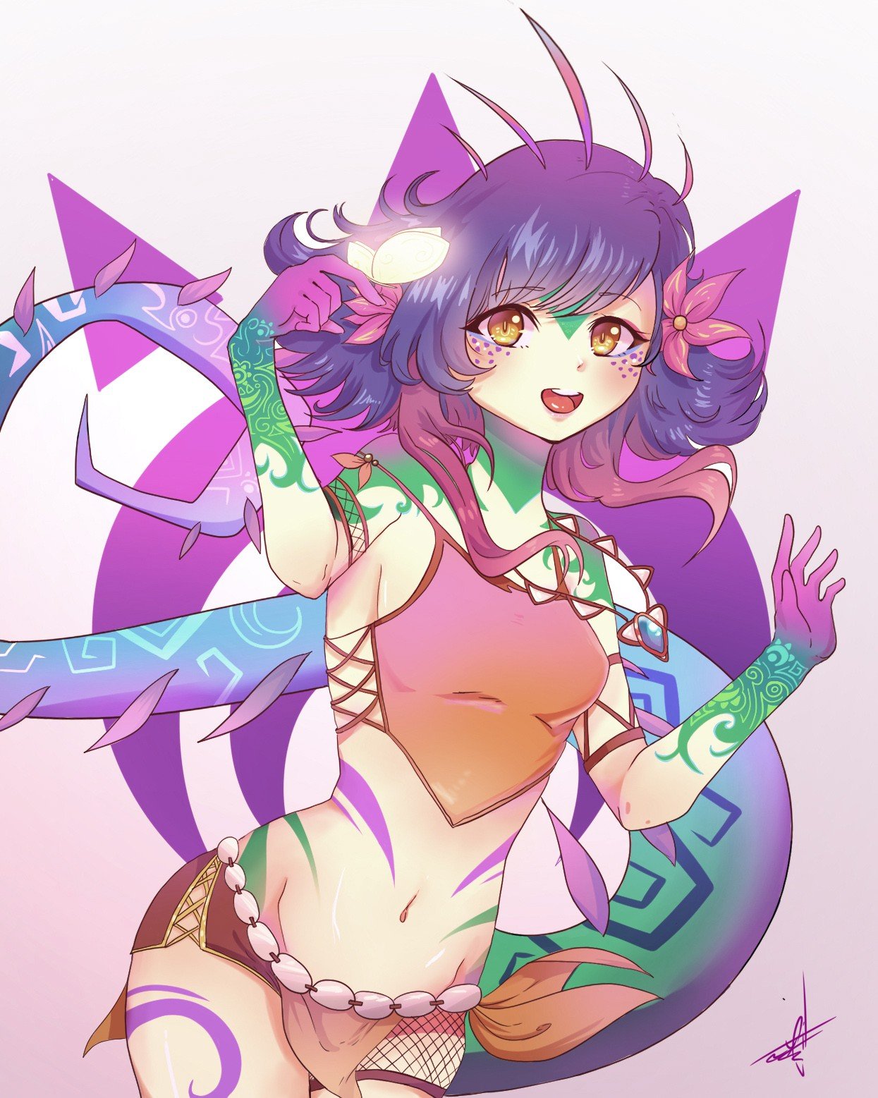Neeko by the97evil HD Wallpaper Background Fan Art Artwork League of Legends lol